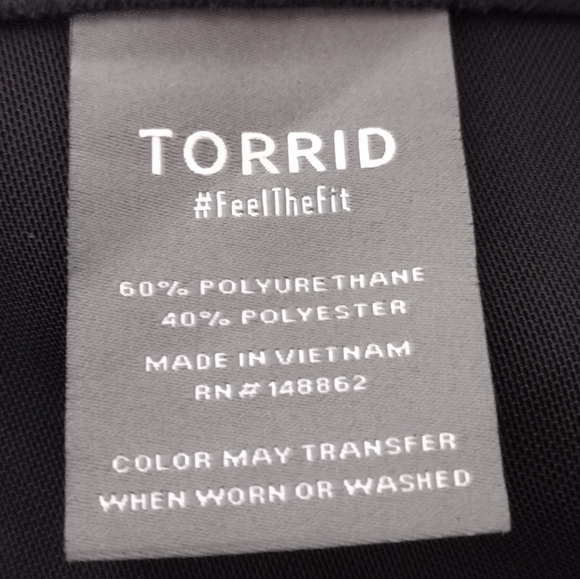 Torrid Faux Leather High Rise Ankle Pants Womens 22R Black Boho Retro 90s Y2K - Picture 9 of 9